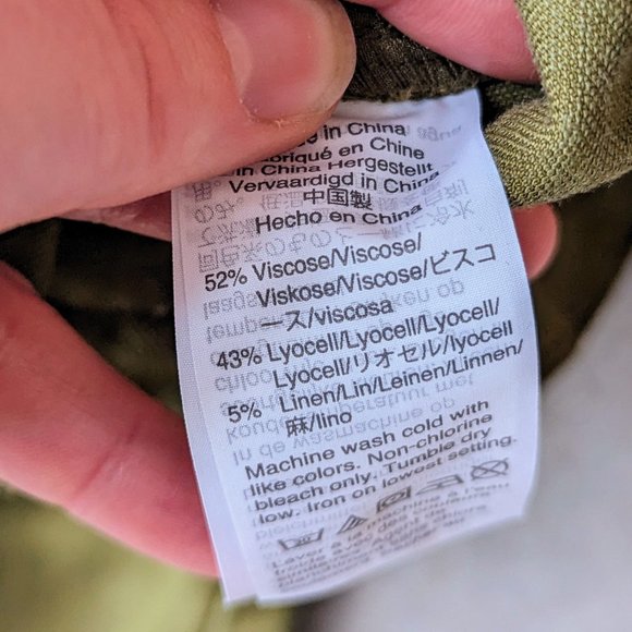 J. Crew Olive Green Drapey Paper Bag Wide Leg Pants size 12 - Picture 6 of 7